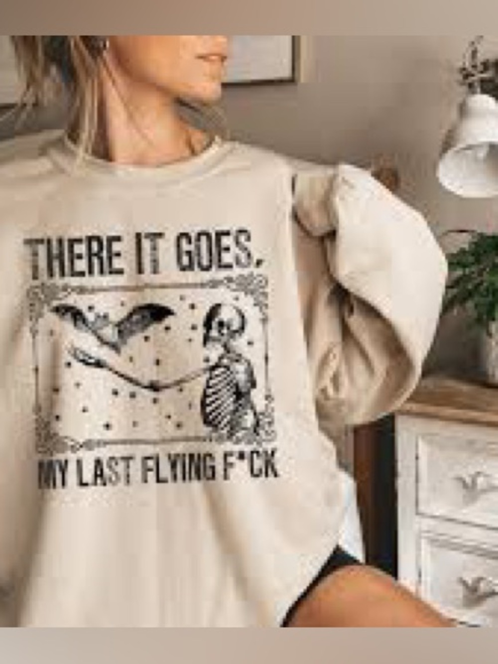 Halloween Funny Pullover Crewneck Sweatshirt, Size L
